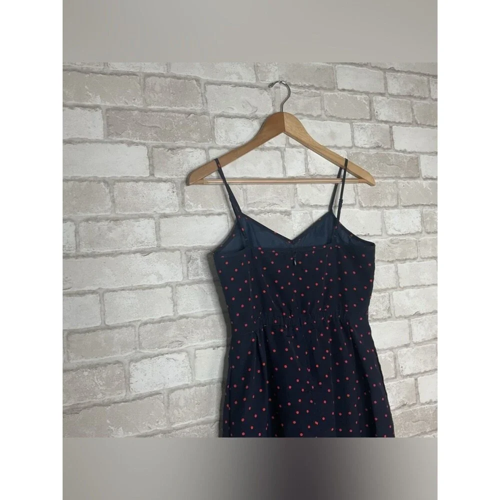 J. Crew Navy Red Polka Dot Mini Dress Size 0